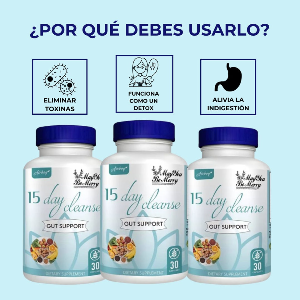 LIMPIEZA DE 15 DÍAS, APOYO INTESTINAL Y COLON